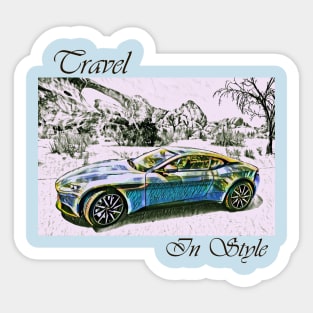 Travel in Style Collection (with text) Sticker